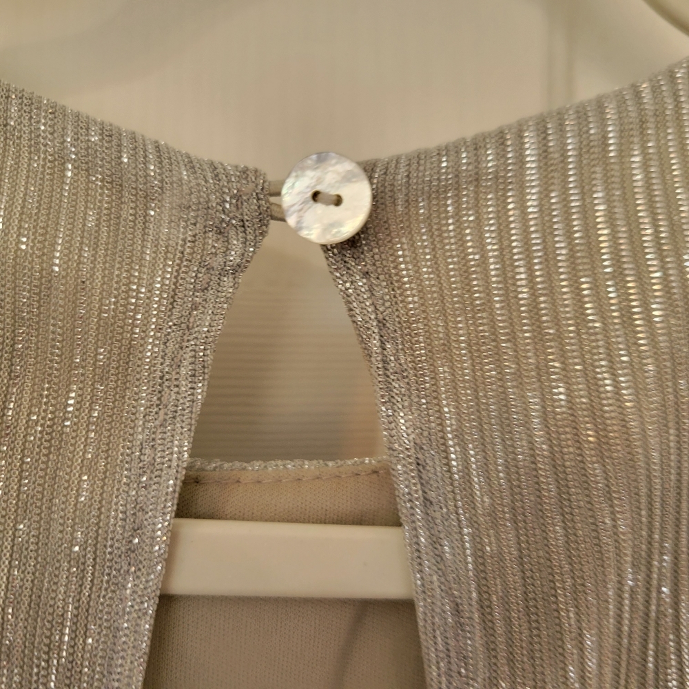 Show Me Your Mumu Size Small Jenner Dress Micro Pleat Silver Ombre - Picture 12 of 13